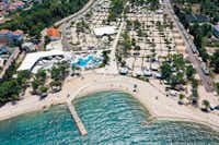 Falkensteiner Premium Camping Zadar - Campingplatz am Strand aus der Vogelperspektive