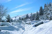 Feriencamping Hochschwarzwald - Campingplatzanlage mit Schnee
