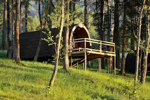 Ferienparadies Natterer See - Mobilheim mit Terrasse im Wald