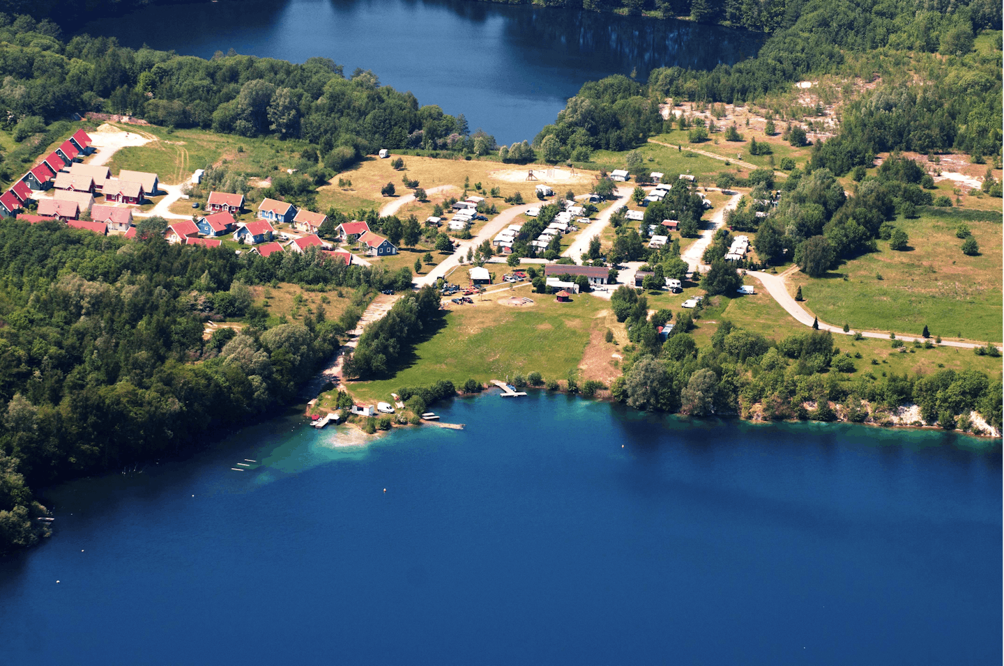 Ferienpark Kreidesee - Übersicht auf das gesamte Campingplatz Gelände 