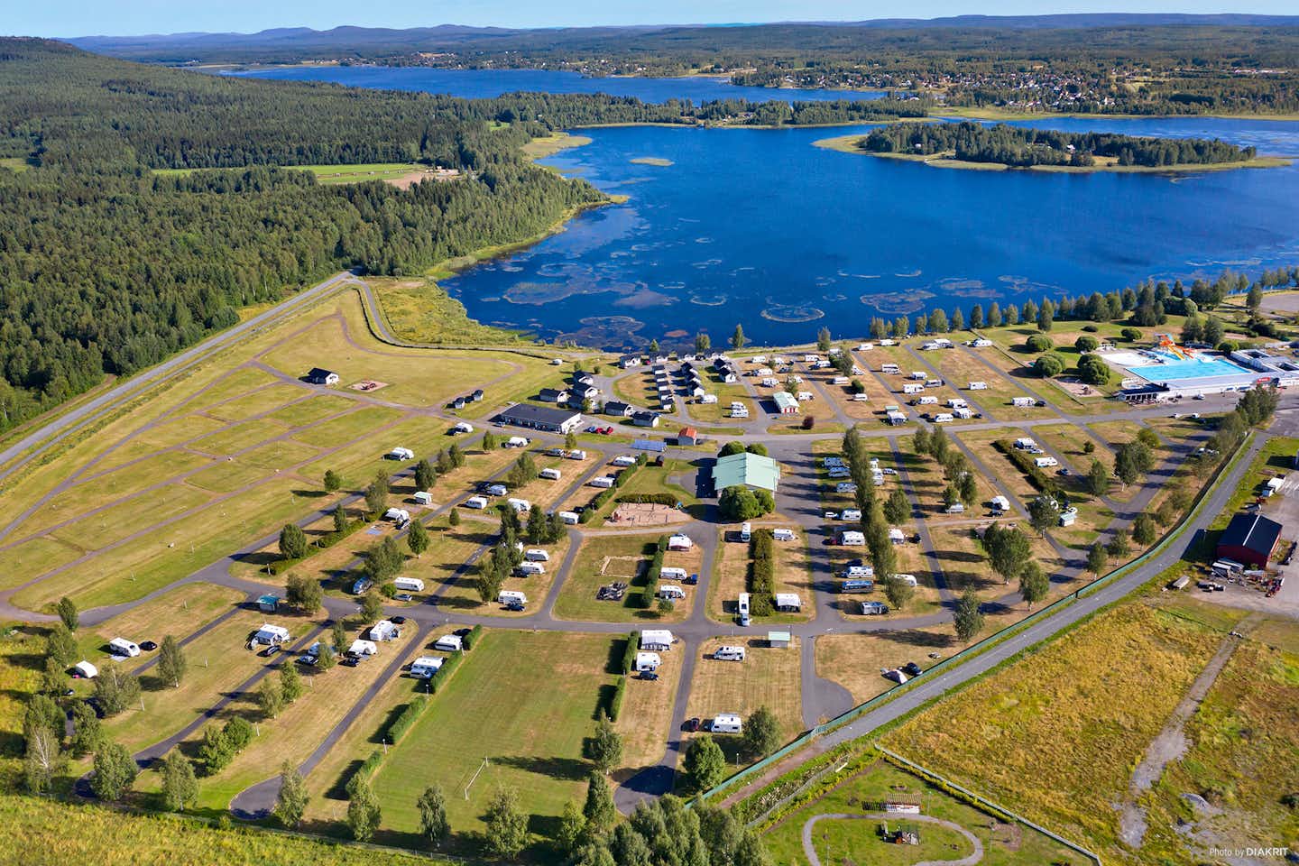 First Camp Björknäs - Boden  - Luftaufnahme des Campingplatzes