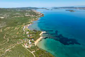 Naturist Camping FKK Sovinje FKK-Camp Sovinje - Luftaufnahme des Campingplatzes
