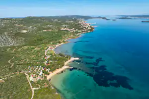 Naturist Camping FKK Sovinje FKK-Camp Sovinje - Luftaufnahme des Campingplatzes