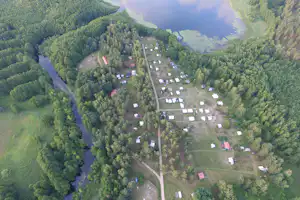 FKK Ferienidyll am Rätzsee - Campingplatz aus der Vogelperspektive