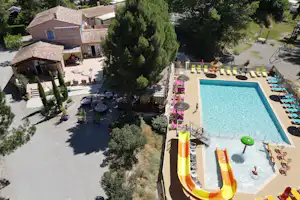 Flower Camping La Riviere - Luftaufnahme des Campingplatzes