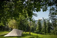 Forest Camping Mozirje - Zeltplatz mit Ausblick ins Grüne