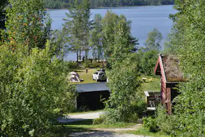 Fossumsanden Camping - mit Blick auf den See