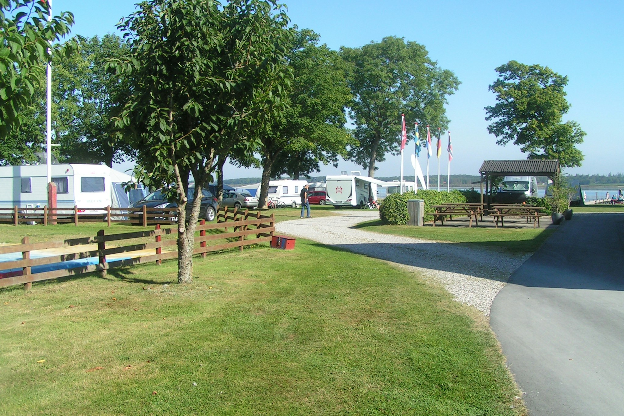 Frydenstrand Camping Mou - Eingang des Campingplatz