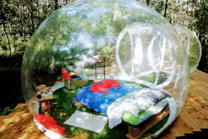 Future is Nature - Bubble tent auf dem Campingplatz