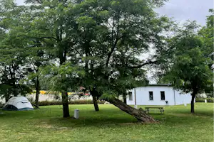 Gadabout Hostel & Camp - Blick auf die Standplätze auf der Wiese