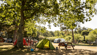 DCU-Camping Rønne Strand - Galløkken  Galløkken Camping - Zeltplatz im Schatten der Bäume