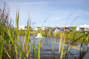 Ganzjahres-Camping Neuharlingersiel - Deich auf dem Campingplatz