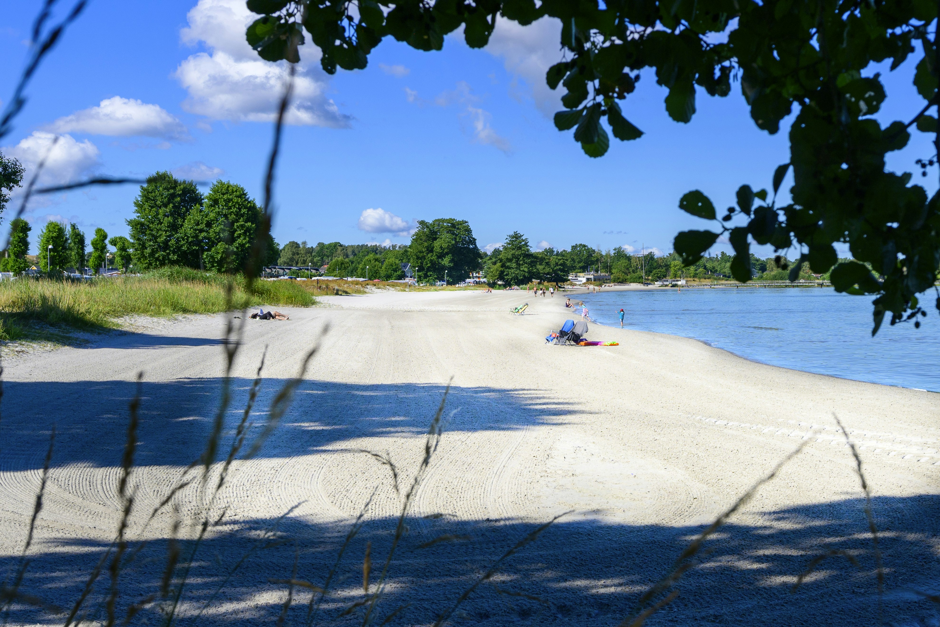 Gröndals Camping & Stugor - Blick auf den Sandstrand am Campingplatz