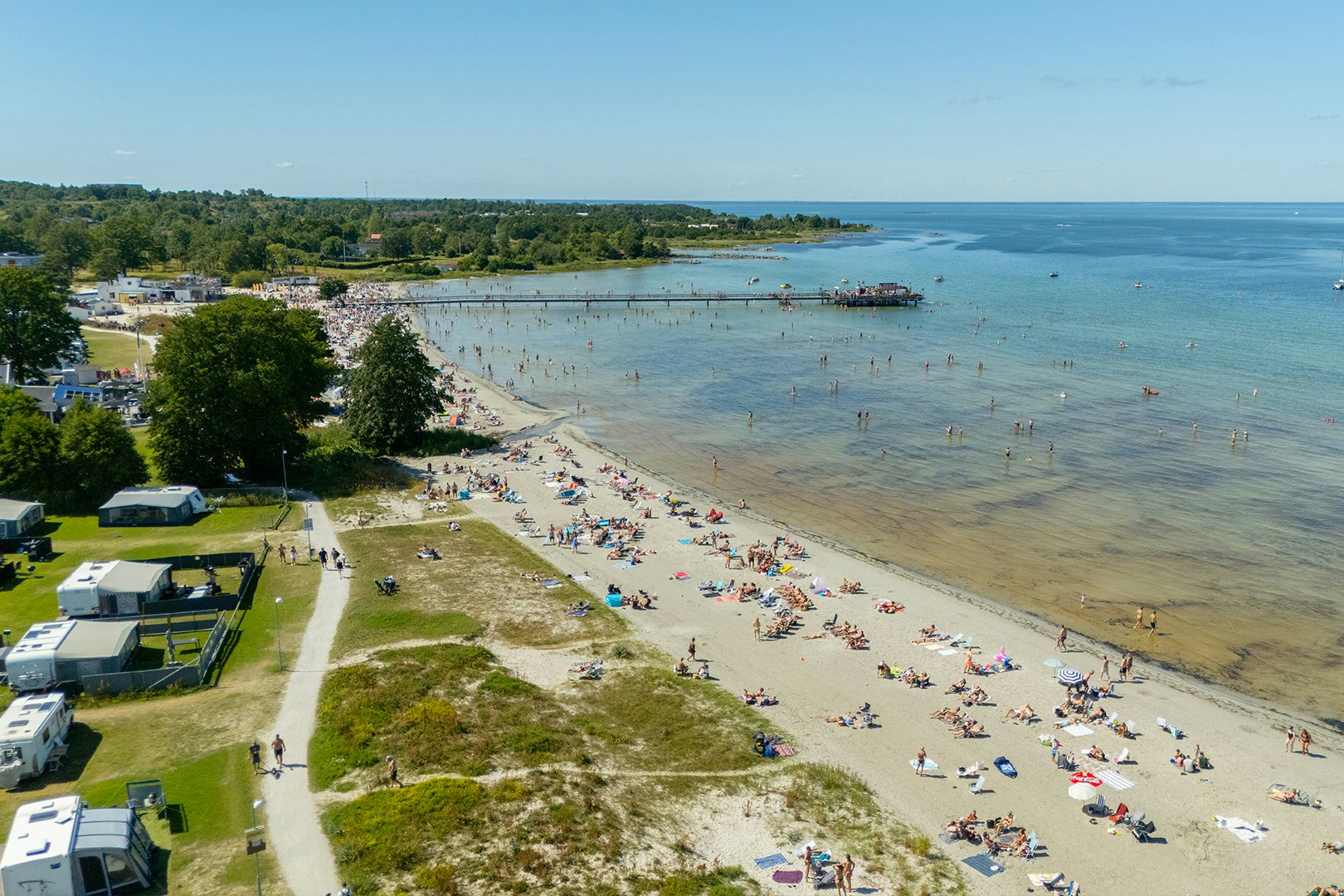Grönhags Camping - Vogelperspektive Strandabschnitt