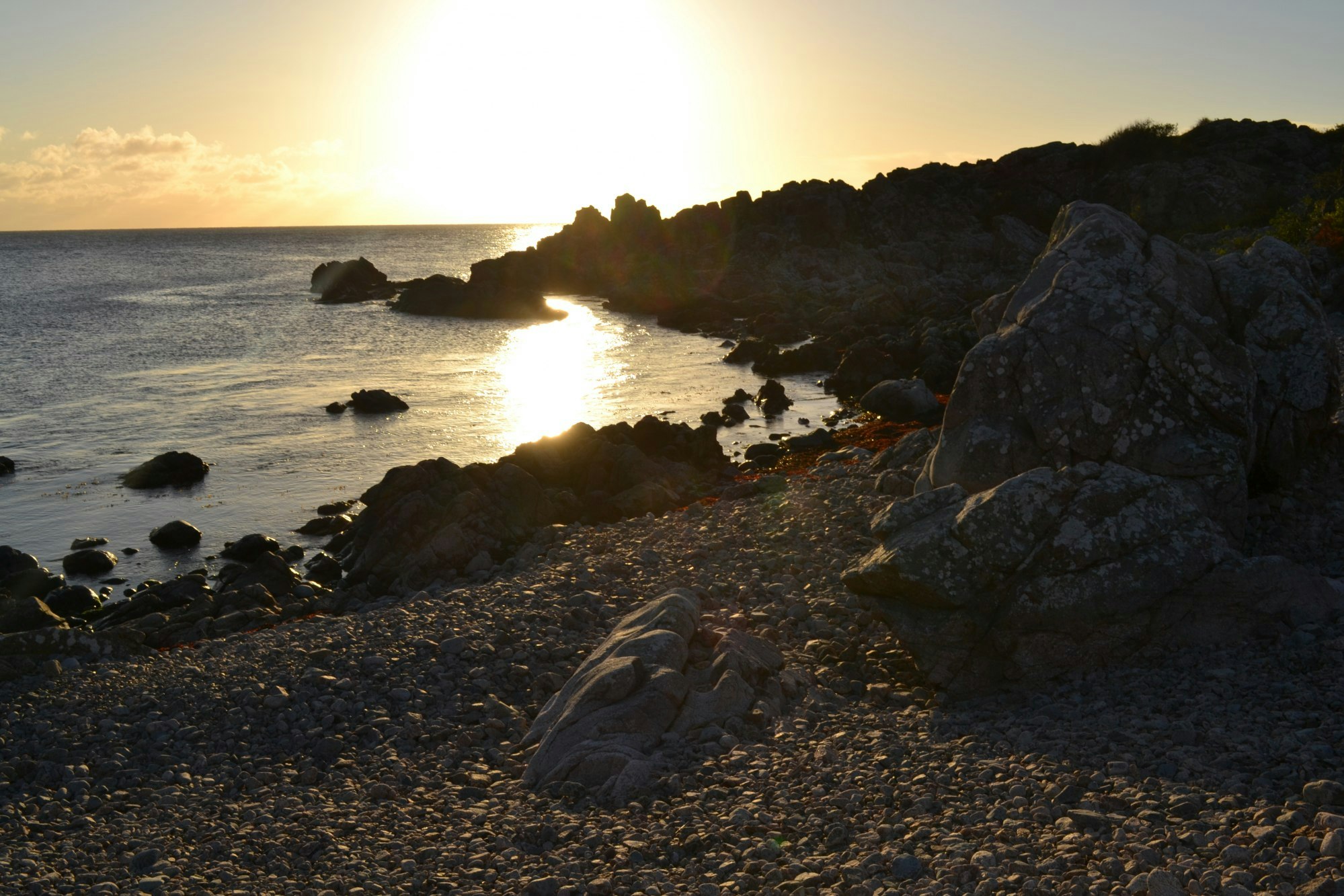 Gudhjem Camping Bornholm - Sonnenuntergang über der Küste