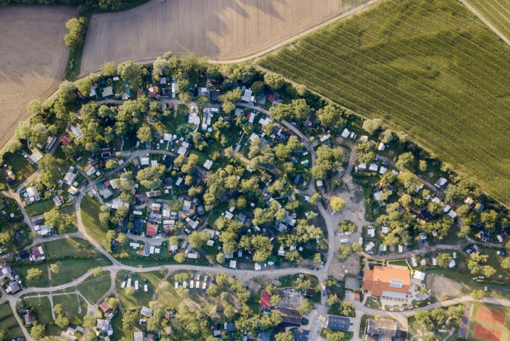 Dreiländer-Camping & Freizeitpark Gugel - Campingplatz aus der Vogelperspektive