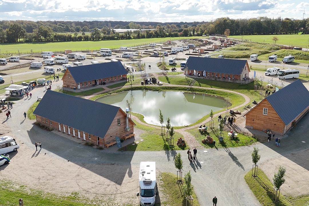 Gut Damp Dorotheenpark  - Campingplatz aus der Vogelperspektive
