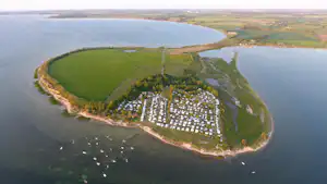 Haffcamp Boiensdorfer Werder - Übersicht auf das gesamte Campingplatz Gelände