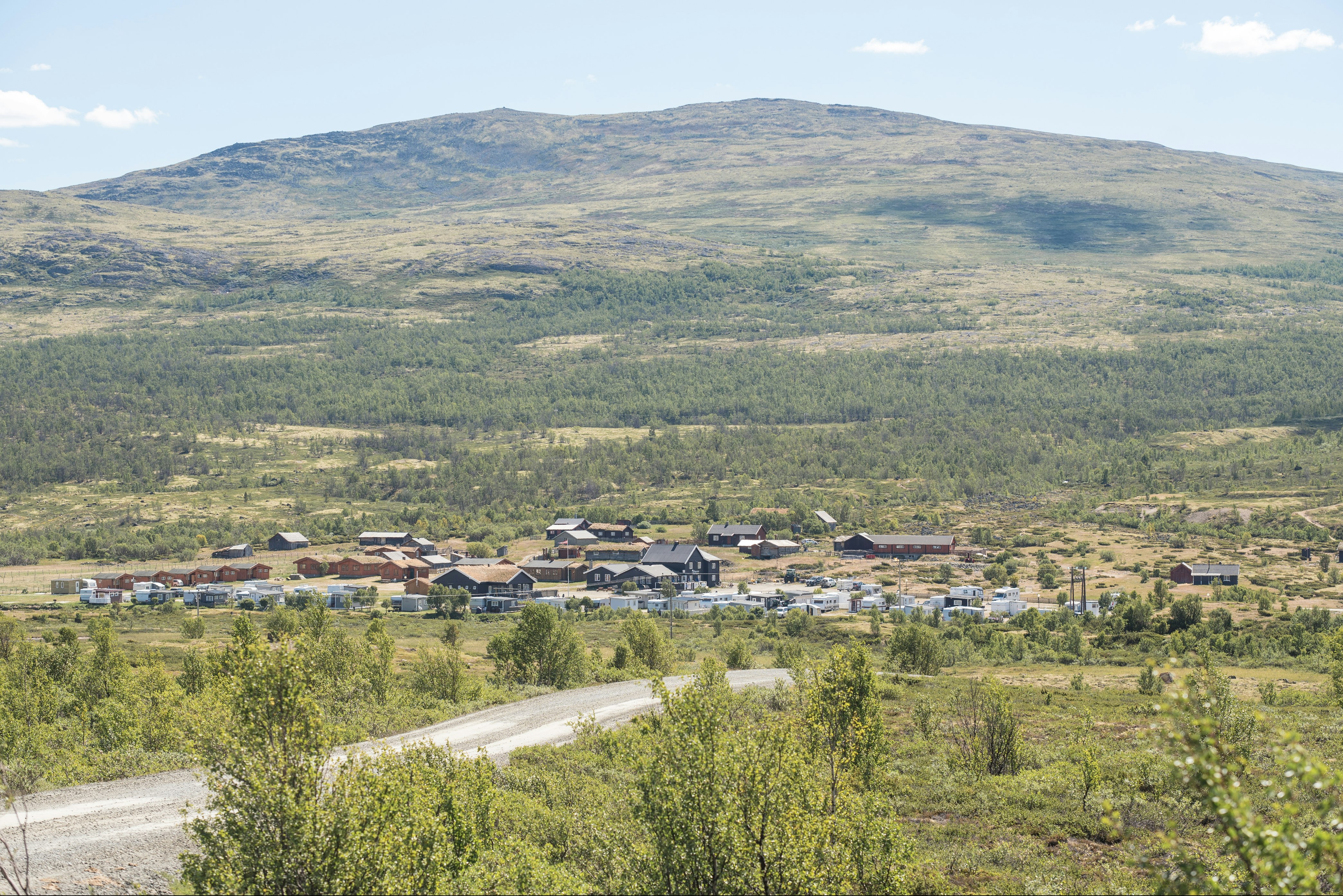 Hageseter Touristcabin - Blick auf den Campingplatz umgeben von Natur