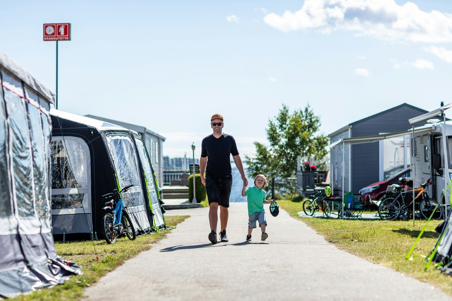 Hamre Familiecamping - Standplätze auf dem Campingplatz