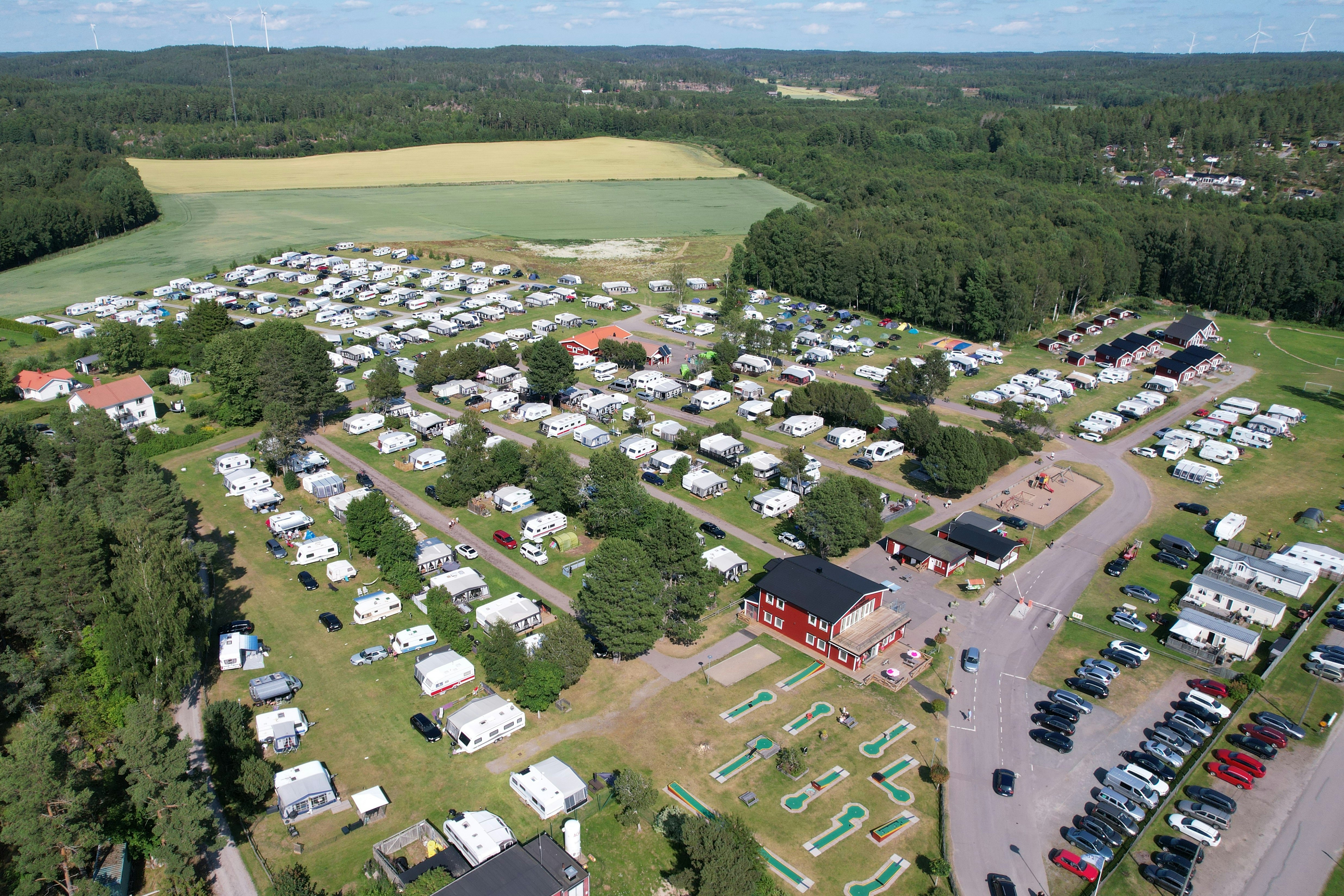 Harge Bad & Camping  - Luftaufnahme des Campingplatzes