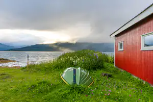 Topcamp Havblikk - Helgeland - Blick auf das Meer am Campingplatz