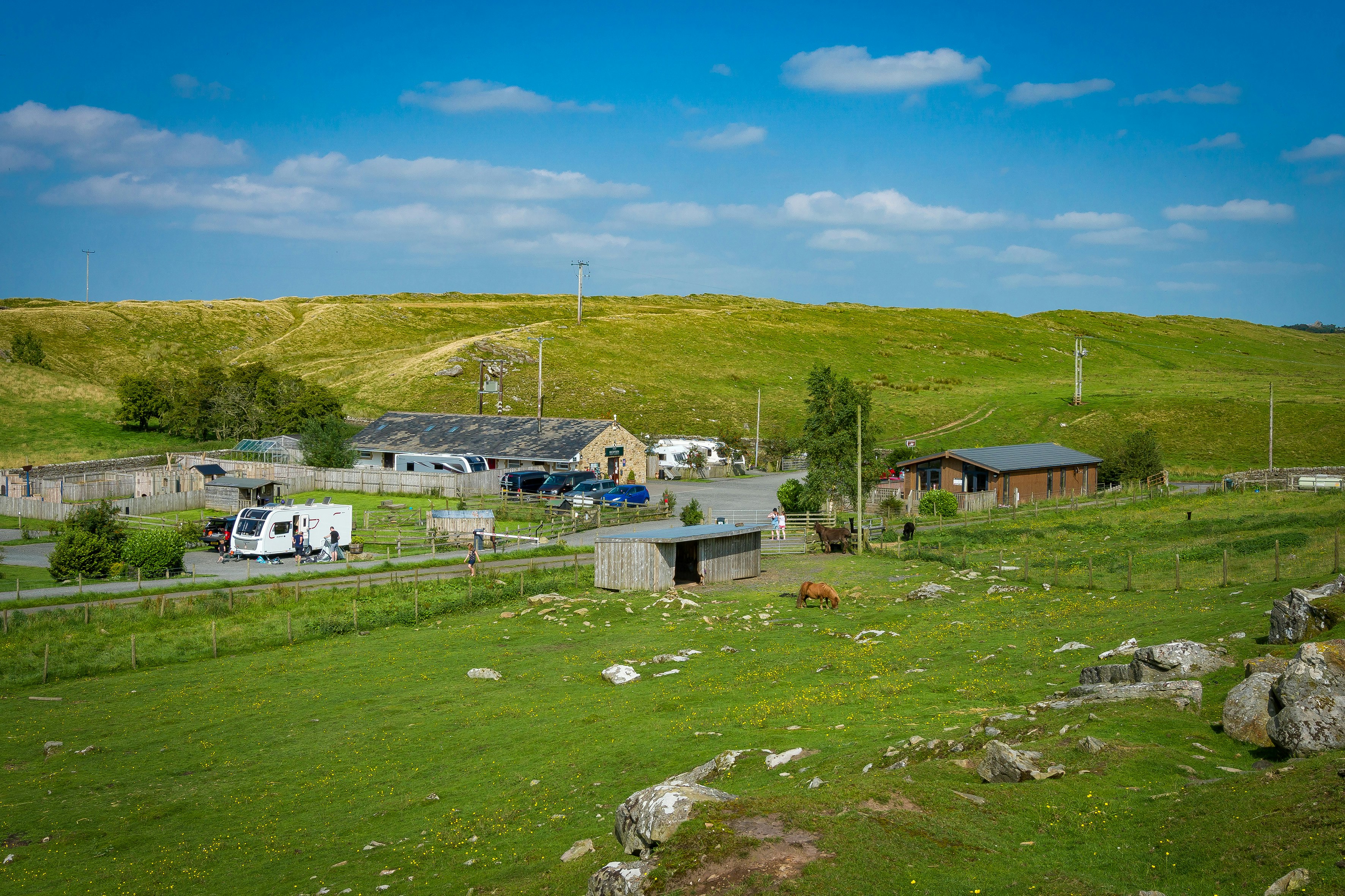 Herding Hill Farm - Blick auf die Rezeption des Campingplatzes