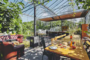 Het Bos Roept! - Restaurant mit Terrasse auf dem Campingplatz