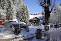 Heubach Rüschegg - Campingplatzanlage mit Schnee