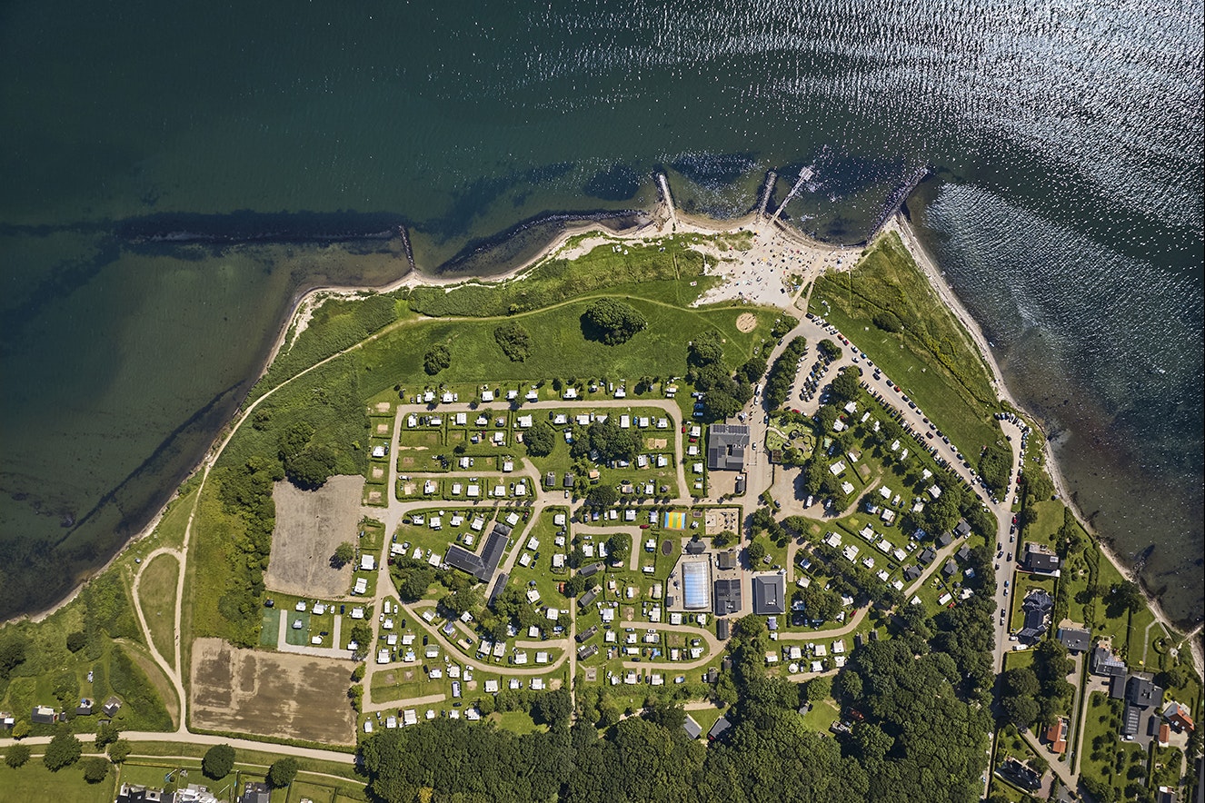 Horsens City Camping  - Campingplatz am Wasser aus der Vogelperspektive