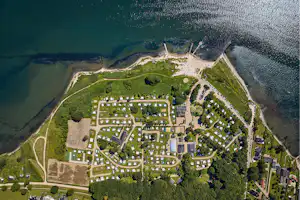 Horsens City Camping - Campingplatz am Wasser aus der Vogelperspektive