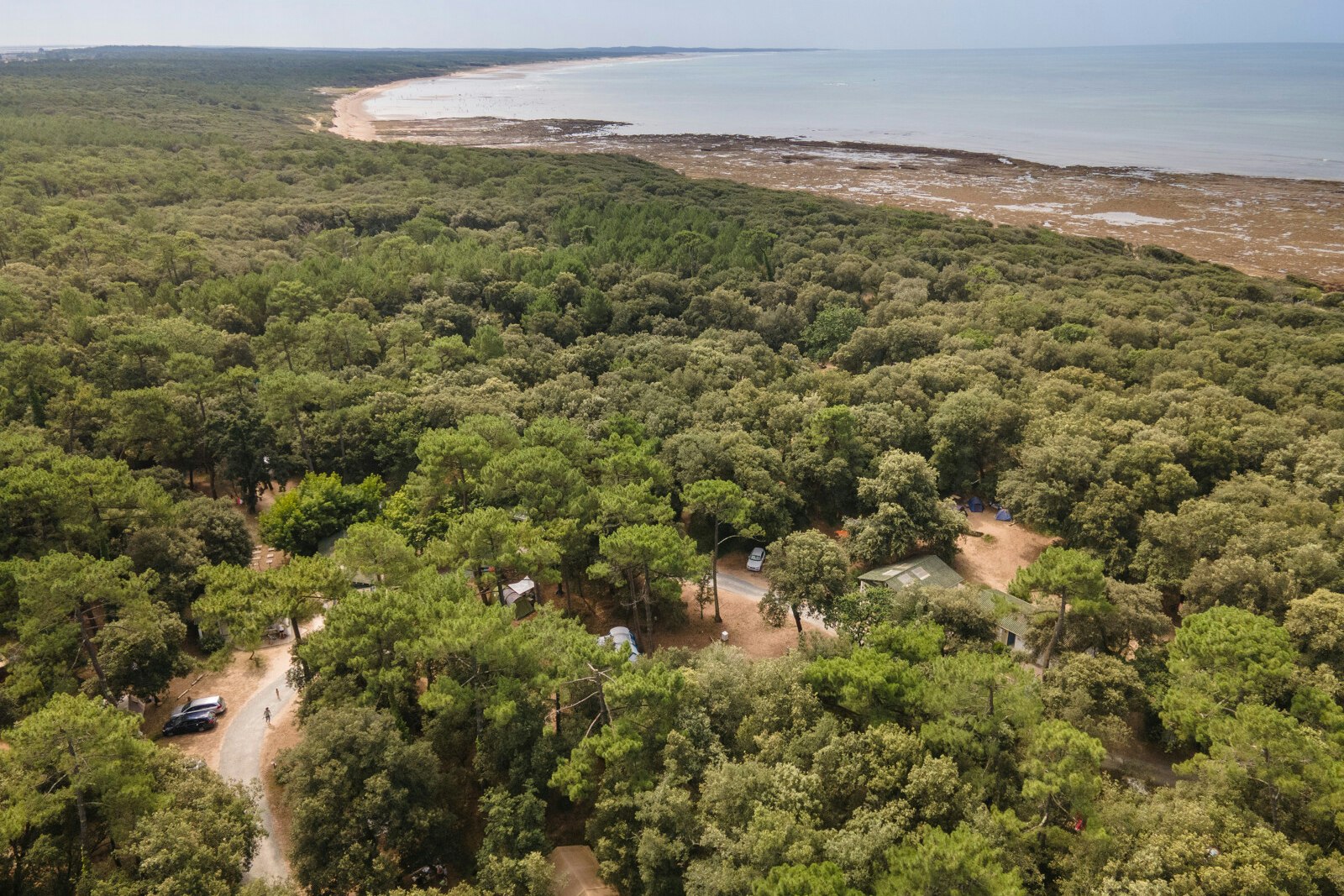 Huttopia Camping Oléron Les Chênes Verts  - Luftaufnahme des Campingplatzes