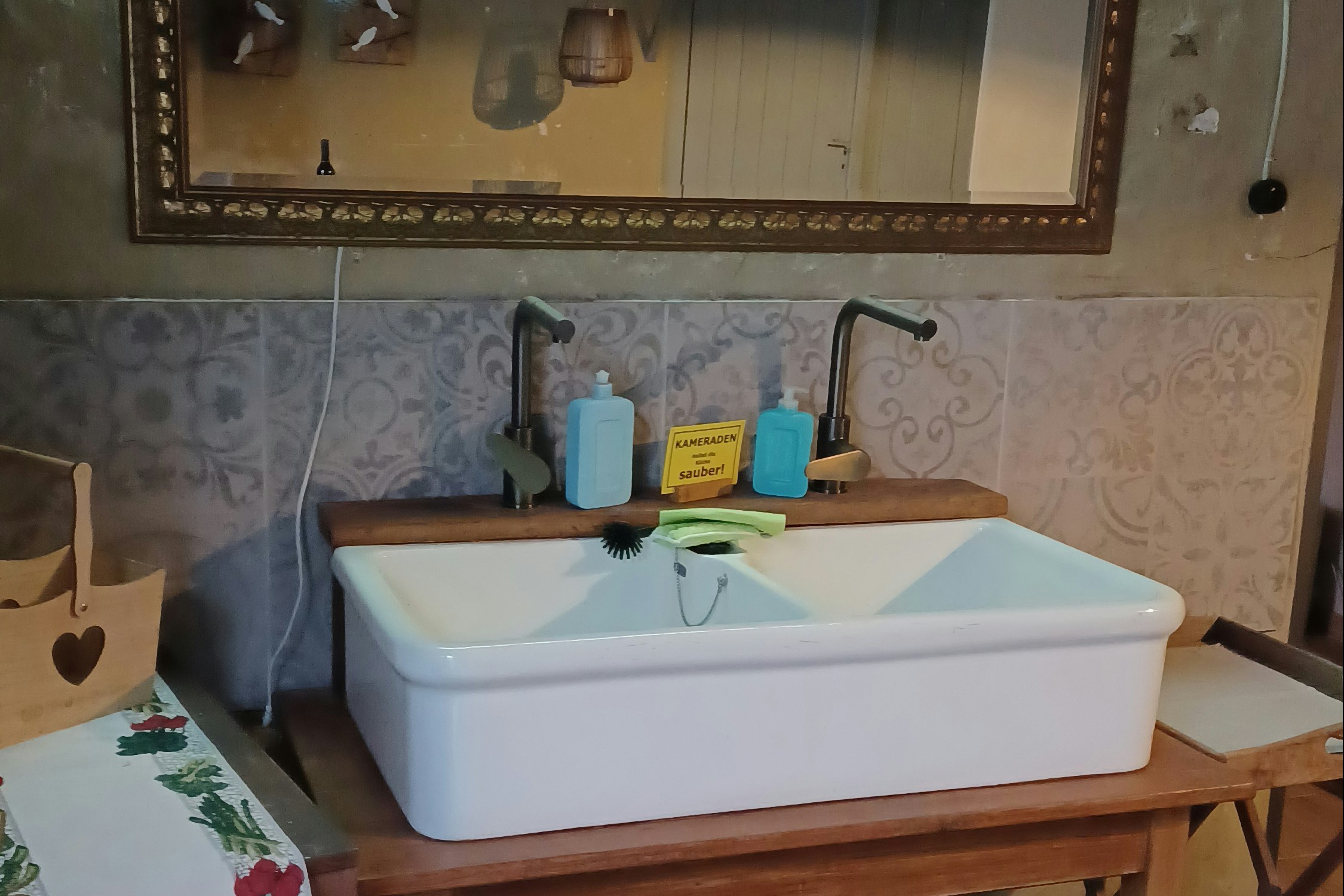 Hyggehof Camping Stellplatz - Waschbecken auf dem Campingplatz