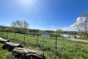 Inselcamping Kollersee - Blick auf den See vom Campingplatz aus