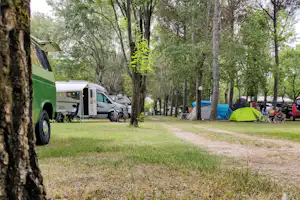 Isola del Paradiso - Wohnmobil- und Wohnwagenstellplätze im Schatten der Bäume