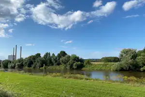 Campingplatz Julianna - Blick auf die nahegelegene Weser