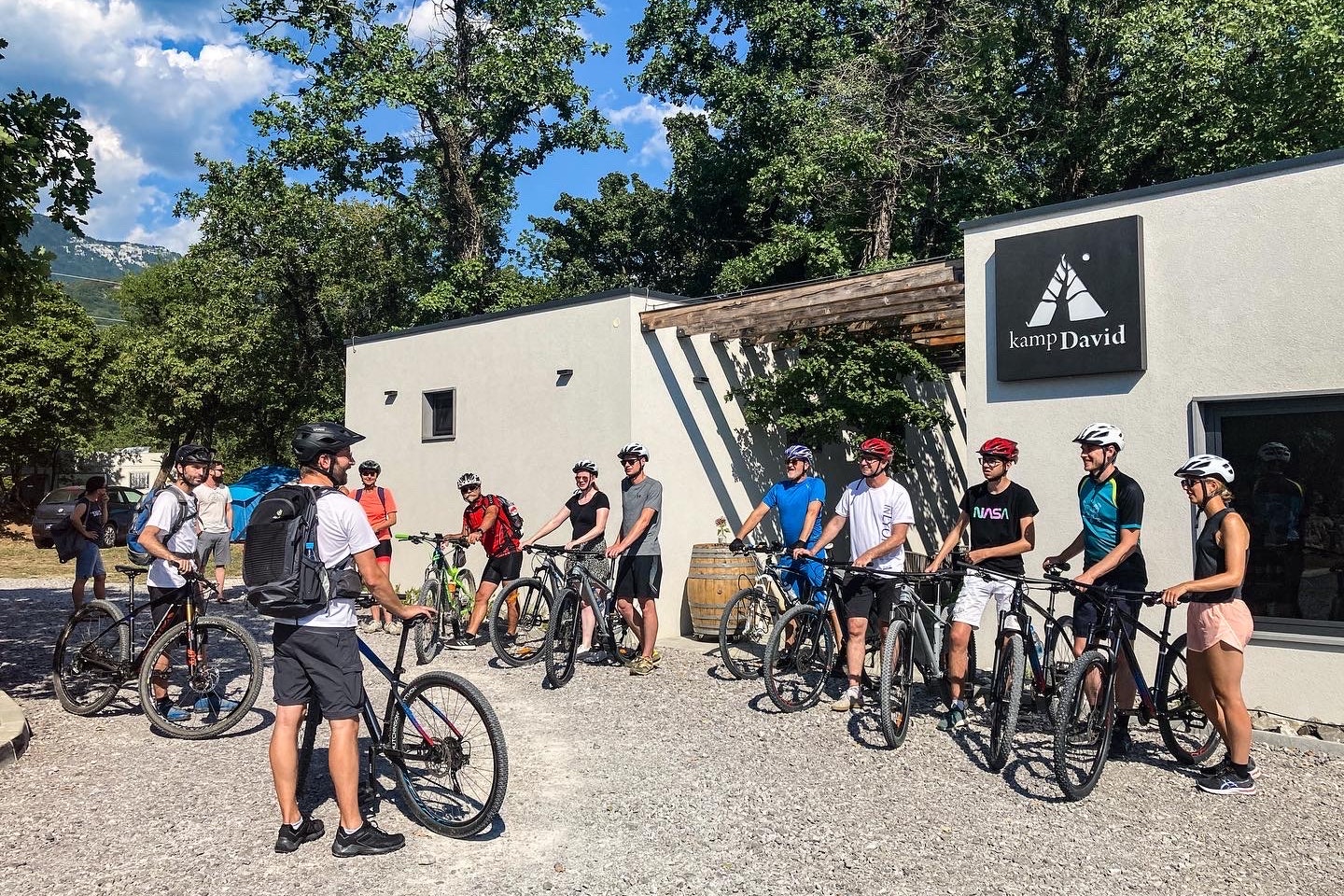 Kamp David - Radfahrer auf dem Campingplatz