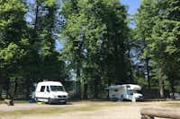 Kamp Grajski park Vitez Logatec - Wohnmobil- und  Wohnwagenstellplätze im Schatten der Bäume