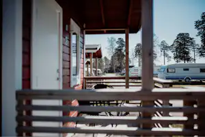 Karlsborg Camping - Mobilheim mit Terrasse auf dem Campingplatz