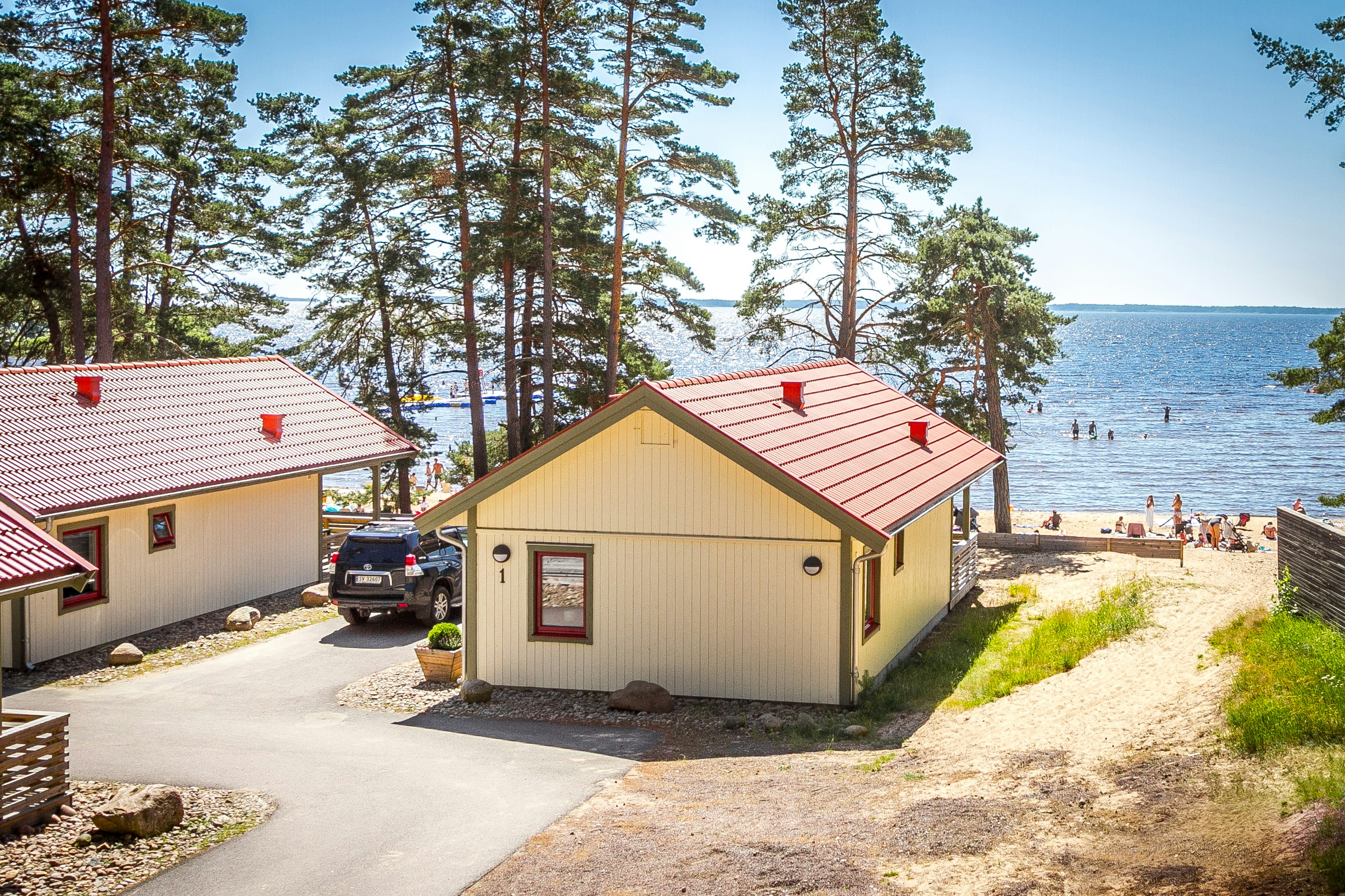 Bomstadbaden Camping Karlstad  SweCamp Bomstadbaden Camping Karlstad - Mobilheim mit Blick auf den See