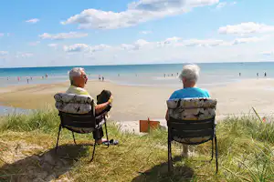 Kattegat Strand Camping - Gäste am Strand