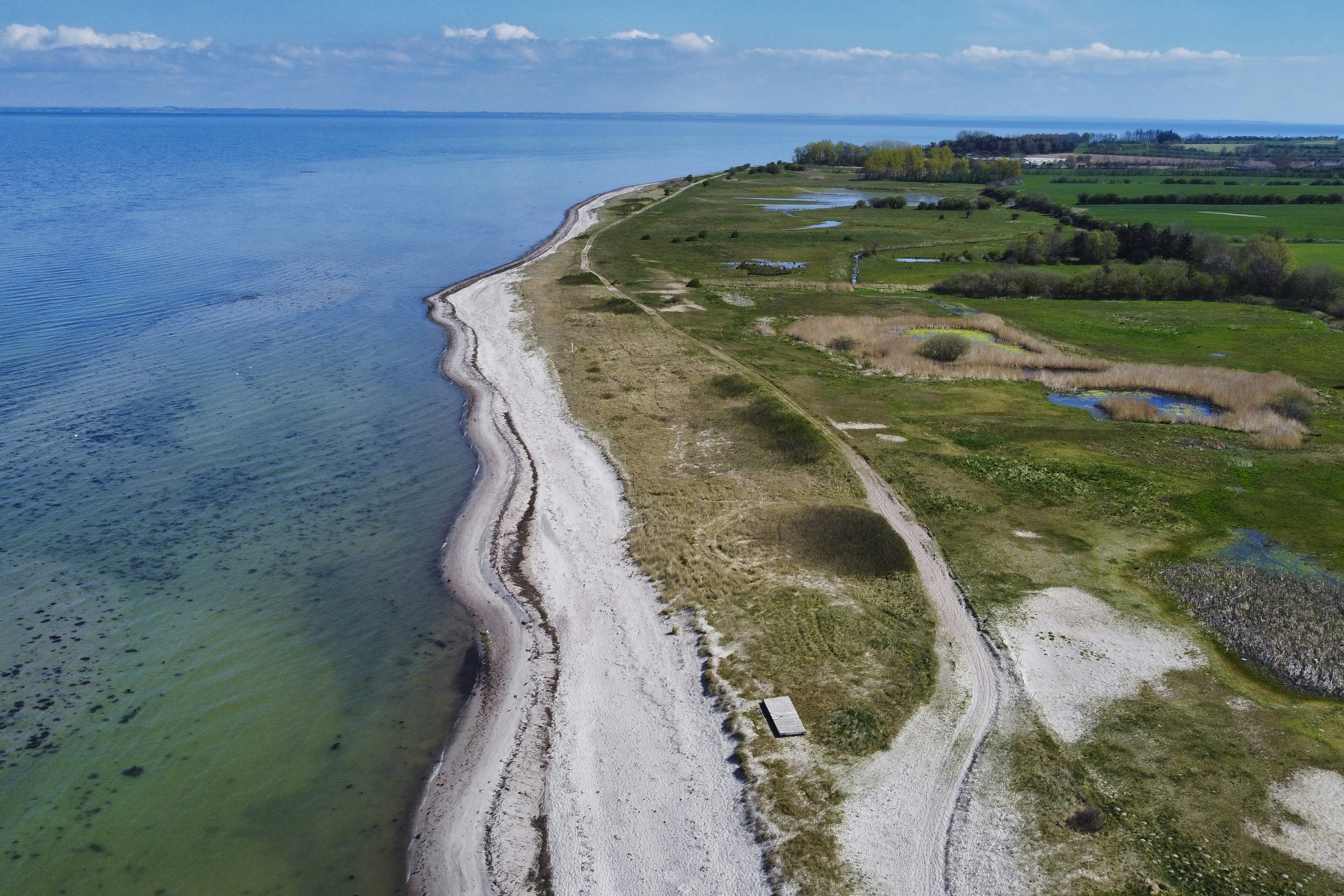 Købingsmark-Strand-Camping - Blick auf die Küste aus der Vogelperspektive