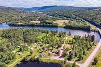 Klarälvens Camping - Luftaufnahme des Campingplatzes