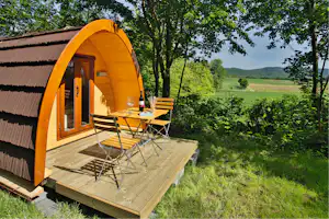 KNAUS Campingpark Walkenried - Mobilheim mit Terrasse auf dem Campingplatz