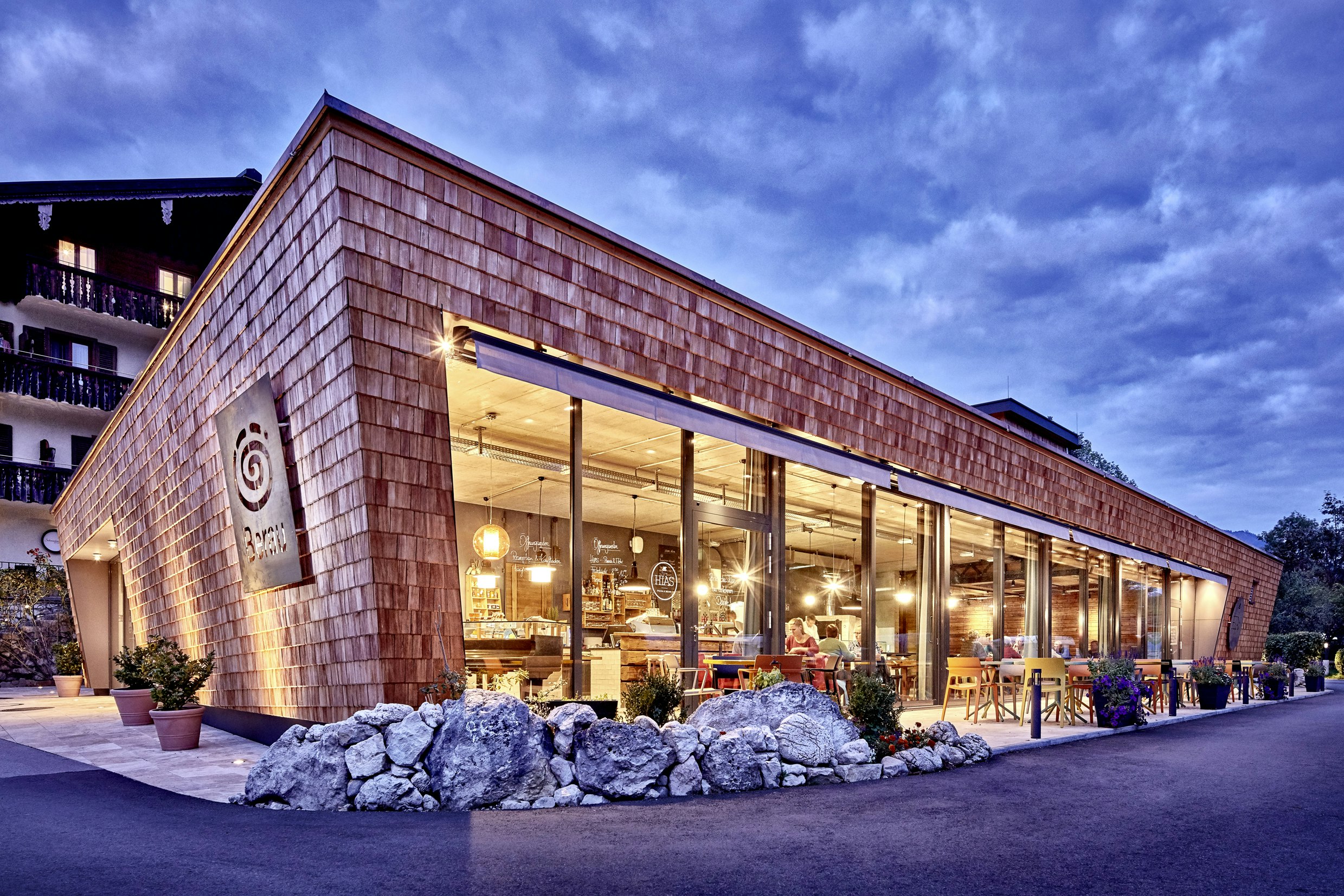 Komfortcamping Berau  -  Restaurant von außen auf dem Campingplatz