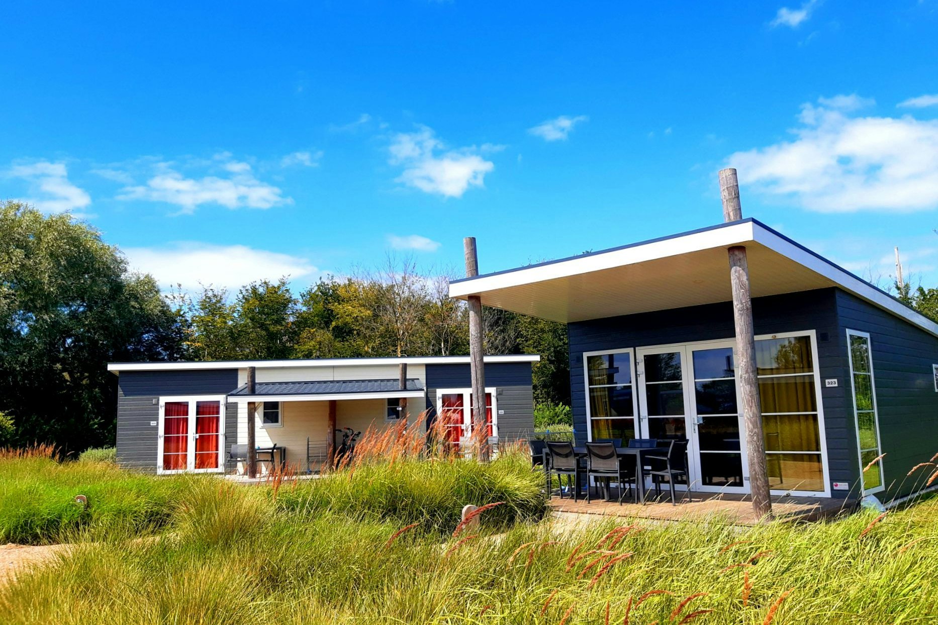 Kompas Camping Westende  - Mobilheim mit Terrasse auf dem Campingplatz