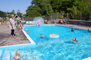 Krakær Camping - Gäste im Pool