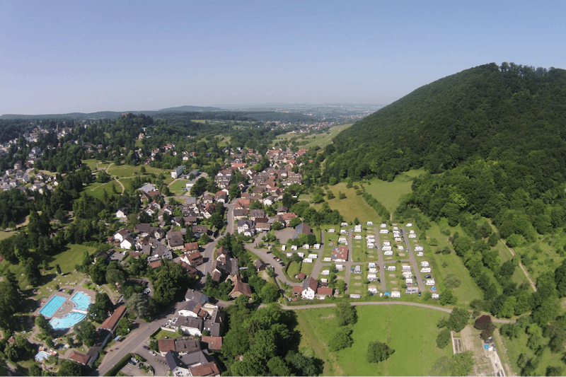 Kur- und Feriencamping Badenweiler - Campingplatz aus der Vogelperspektive