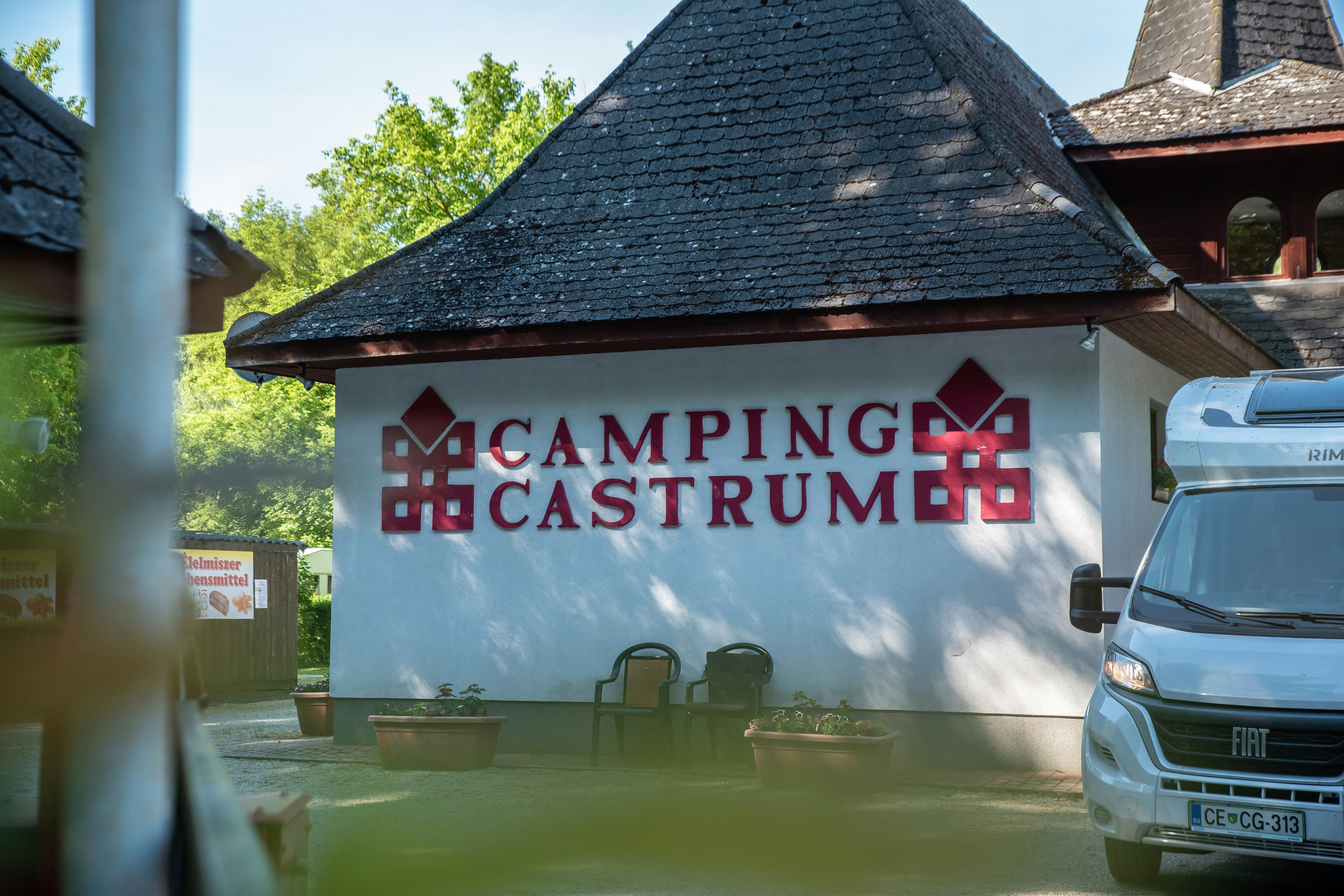 Kurcamping Castrum Hévíz - Einfahrt des Campingplatzes