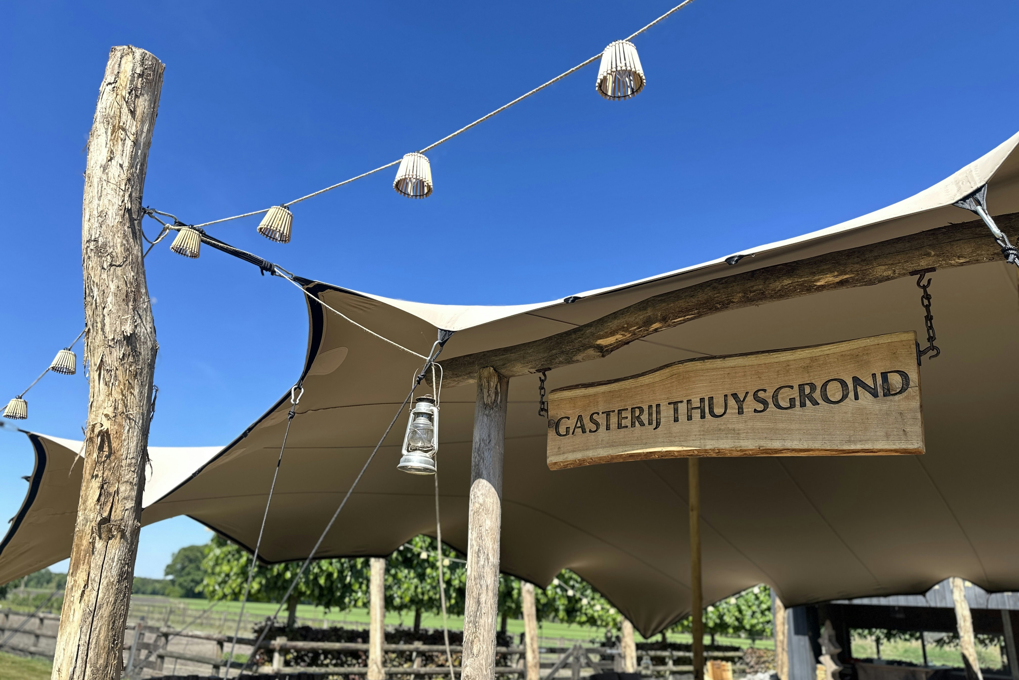 Camping Thuysgrond - Terrasse auf dem Campingplatz